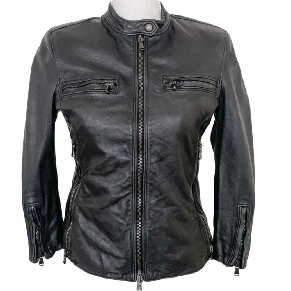 R13 cafe racer leather jacket